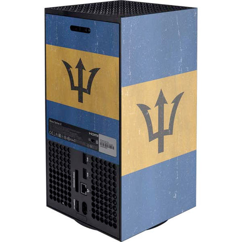 Barbados Flag Distressed XBox Series X Digital Edition Console Skin